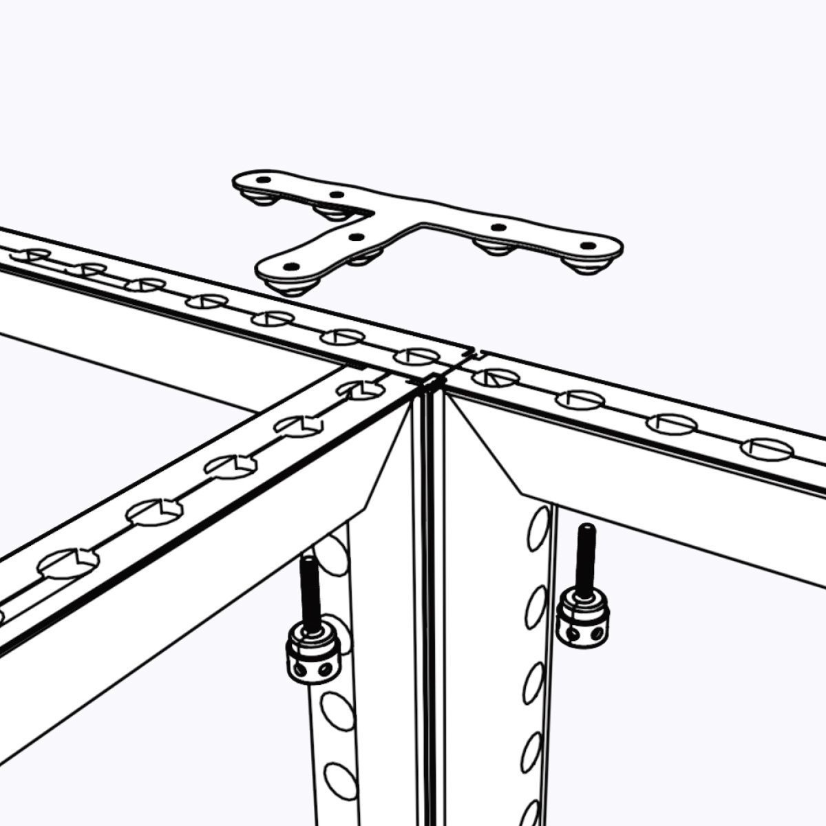 Xpowall+ 2x2 T Connector