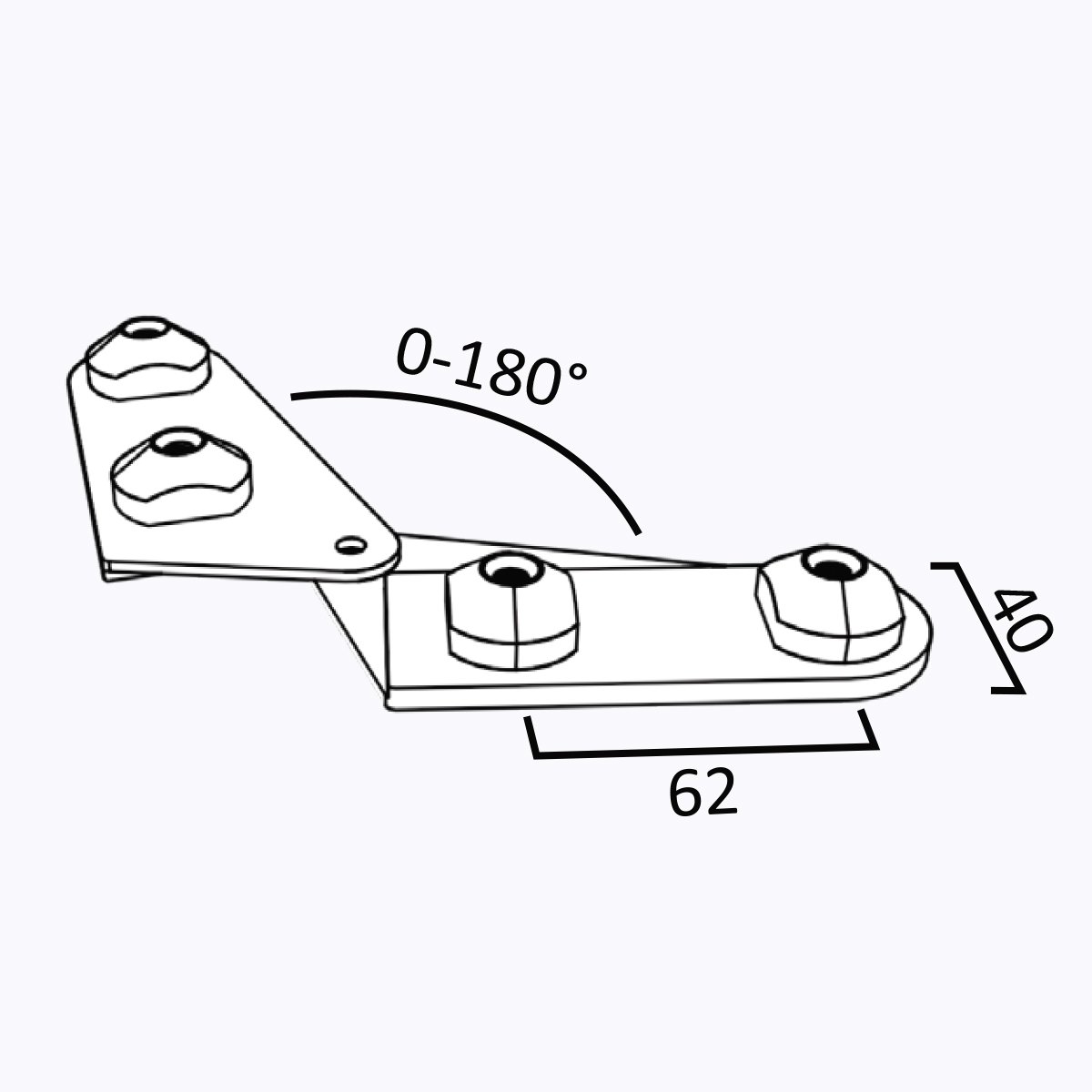 Xpowall+ 2x2 Free Angle Connector