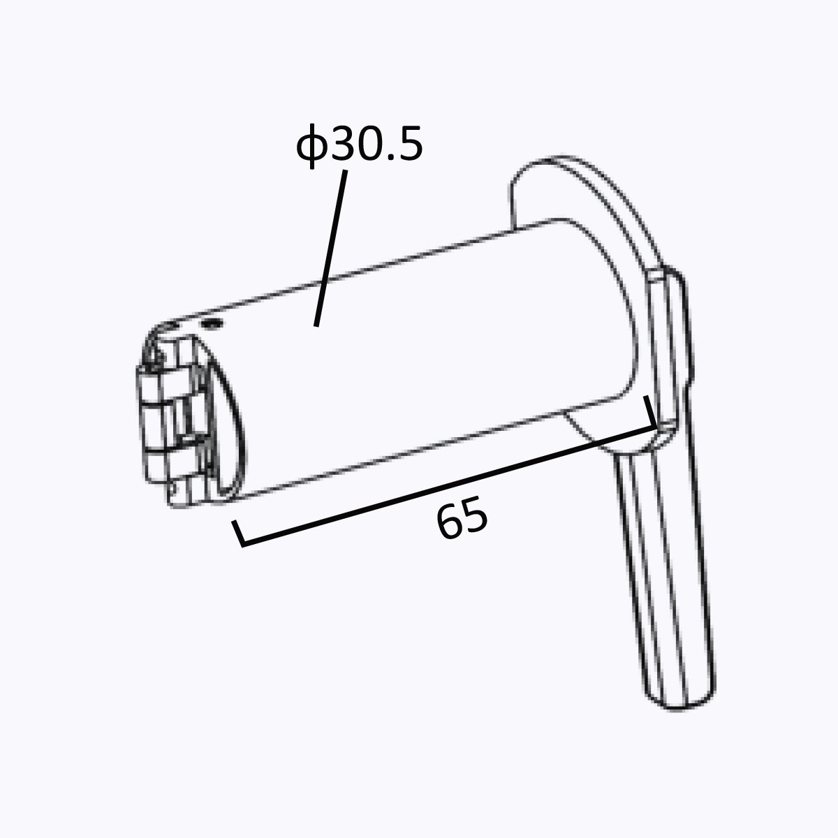 XpoWall+ 65 mm Tool-Free Handle Lock