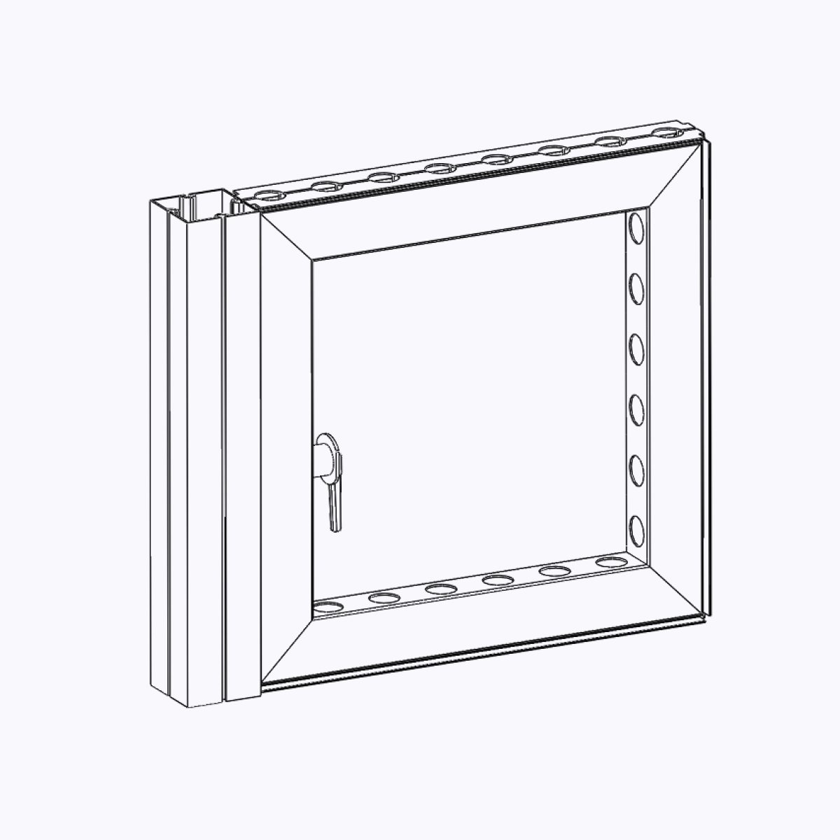 XpoWall+ 65 mm Tool-Free Handle Lock