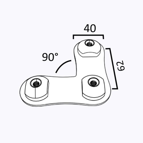 Xpowall+ 1x1 Inside L Connector Thumb