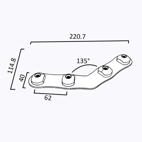 Xpowall+ 2x2 135° L Connector Thumb