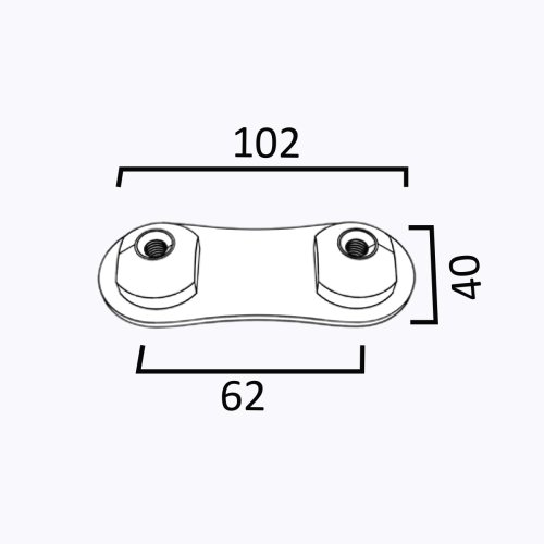 Xpowall+ 1x1 Inside Straight Connector Thumb