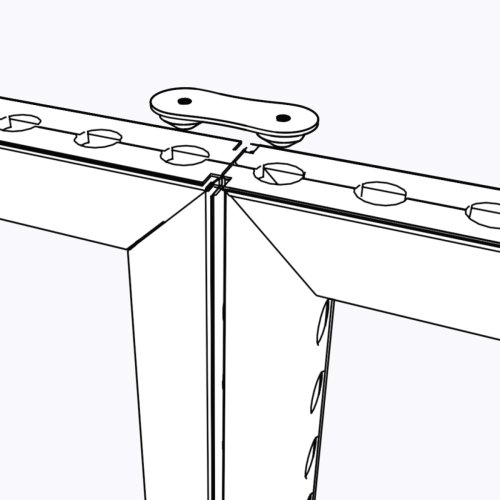 Xpowall+ 1x1 Inside Straight Connector Thumb