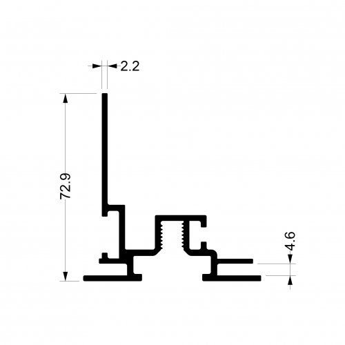 Xpowall+ 62 mm Single-Sided Lightbox Profile Thumb