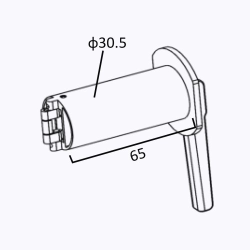 XpoWall+ 65 mm Tool-Free Handle Lock Thumb